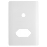 Placa para Furo + 1 Tomada 4x2 - Novara Branca